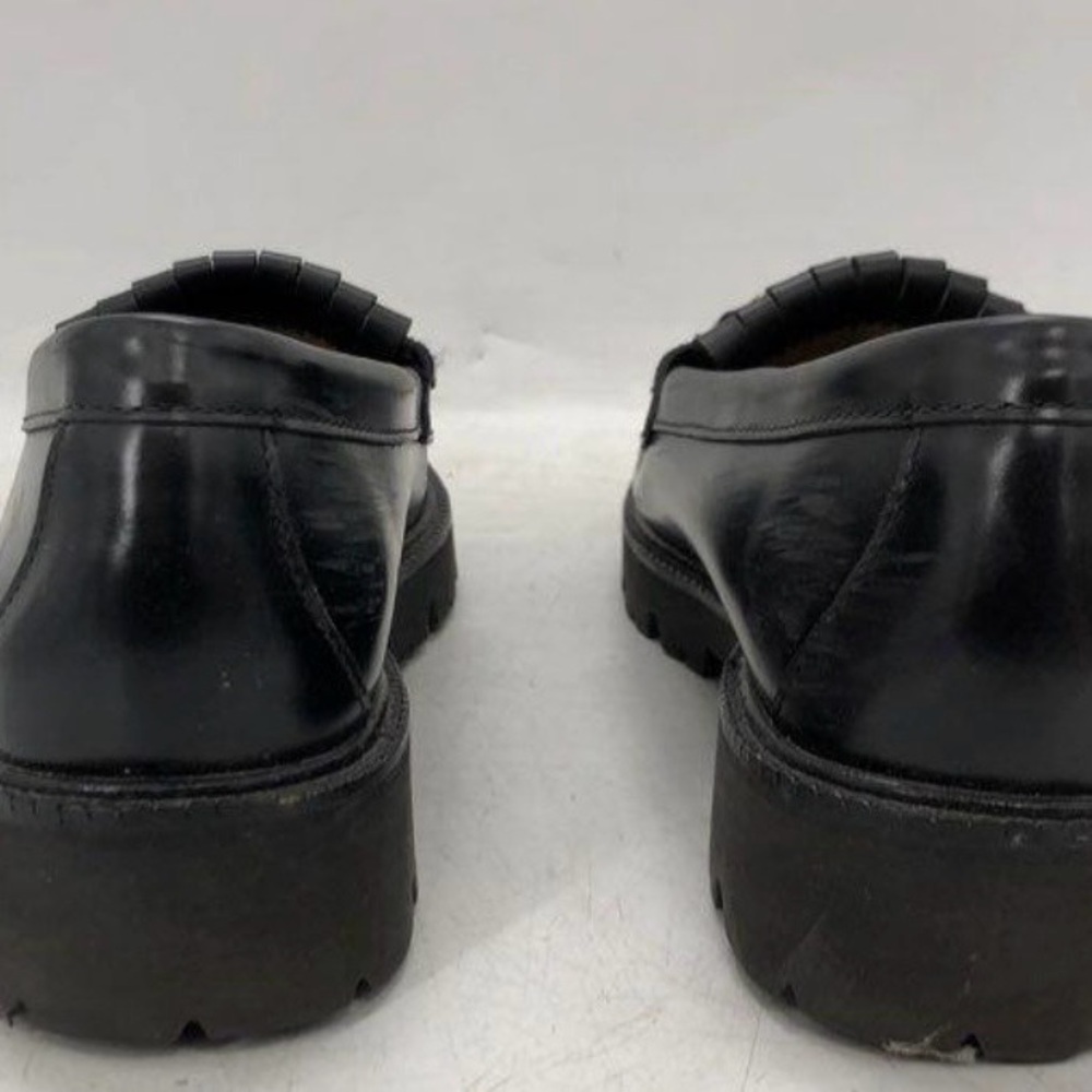 G.H. Bass & Co. Black Leather Fringe Loafers - Picture 4 of 8
